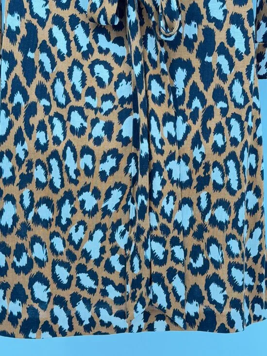 Diane von Furstenberg Silk Wrap Dress Leopard Cocktail 2 - Picture 6 of 12